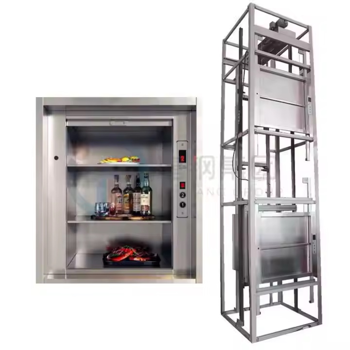 Dumbwaiter lift in hotel kitchen